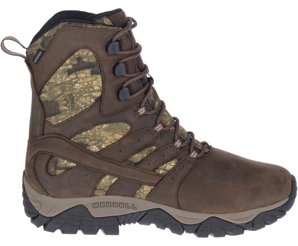 Kozaki Merrell Męskie Brązowe - Moab Timber Thermo 8" Waterproof Sr - 148706-KBY